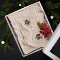 Set cadou pentru Ea - LIN, 55x140 cm, in cutie cadou. Sort si palarie pentru sauna - 0