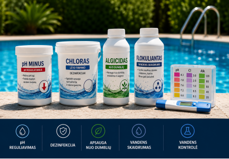 5 substanțe chimice esențiale pentru piscină