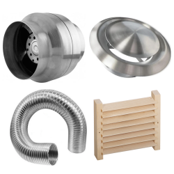 Piese de ventilație pentru saună