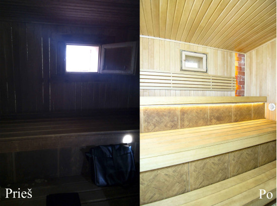 Renovarea băii de aburi în „Agluona” - Renovări