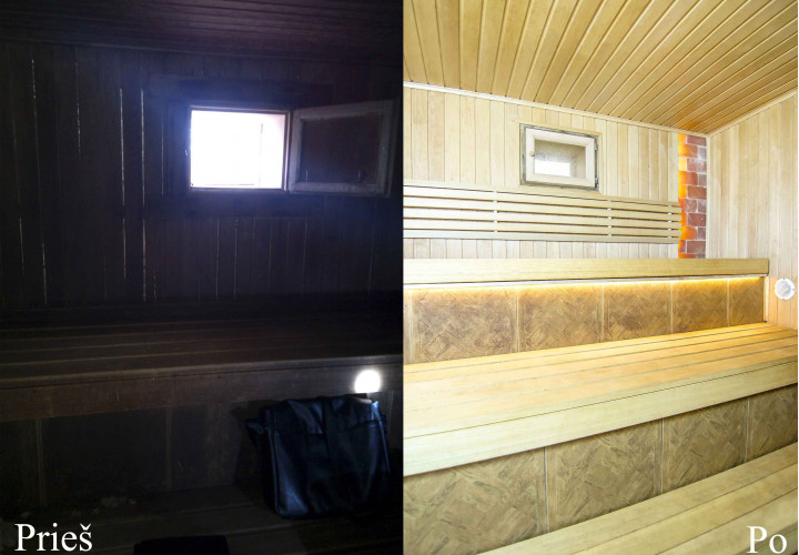 Renovarea băii de aburi în „Agluona”