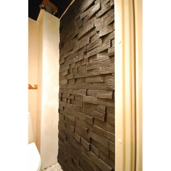 Panouri decorative din lemn IMPRESSA, stejar carbonizat