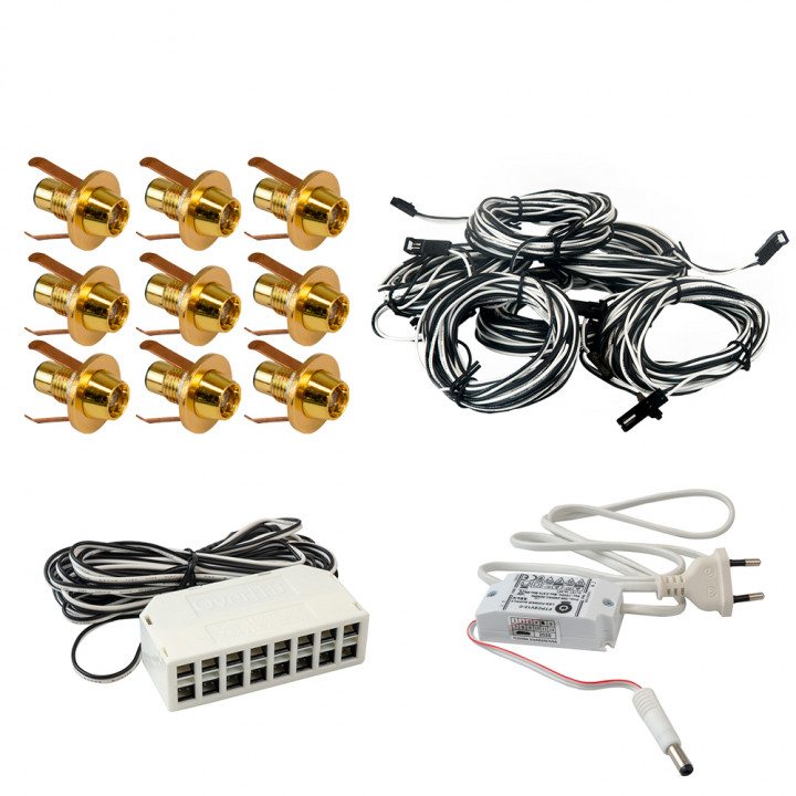 Lumină de saună LED Lite 9, aurie