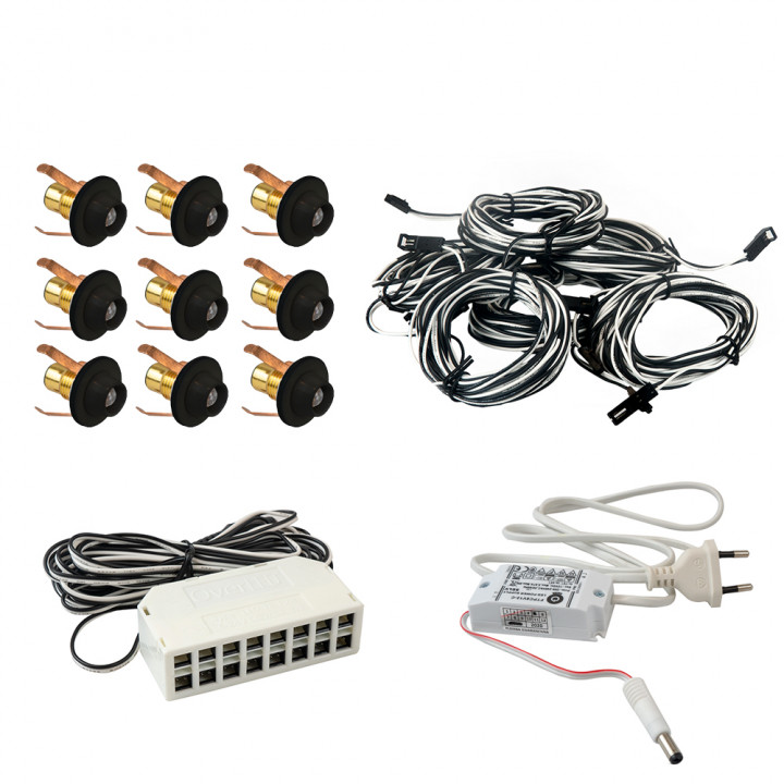 Lumină de saună LED Lite 9, neagră