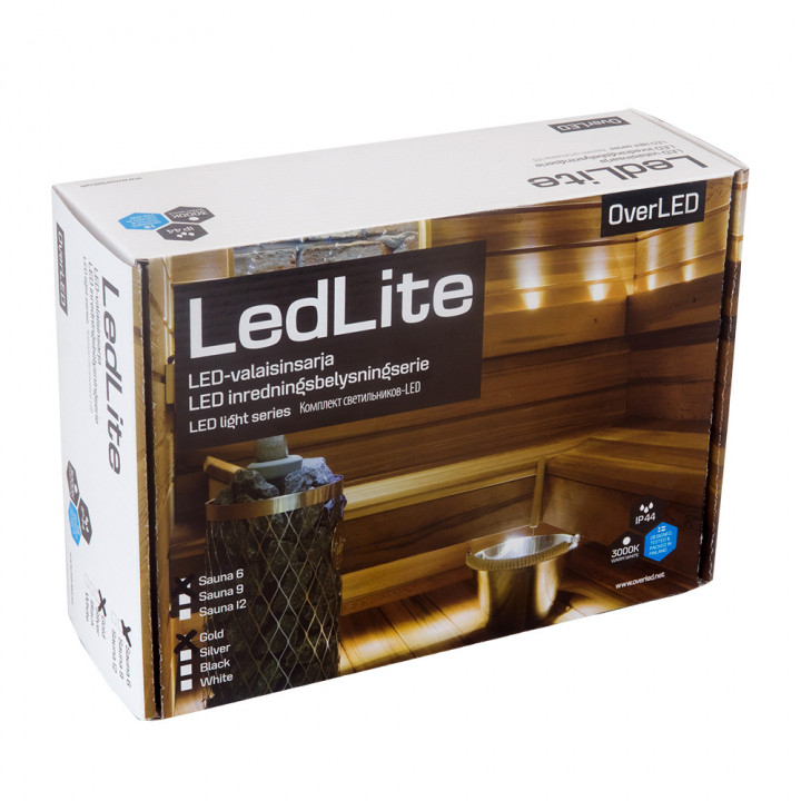 Iluminare saună LED Lite 6, neagră