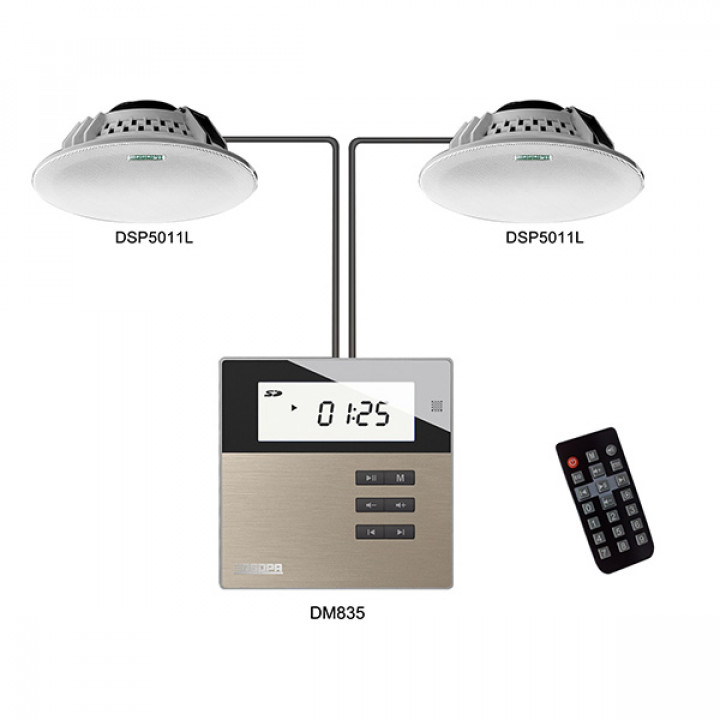 Amplificator muzical Smart Home on Wall DSPPA DM835. alb