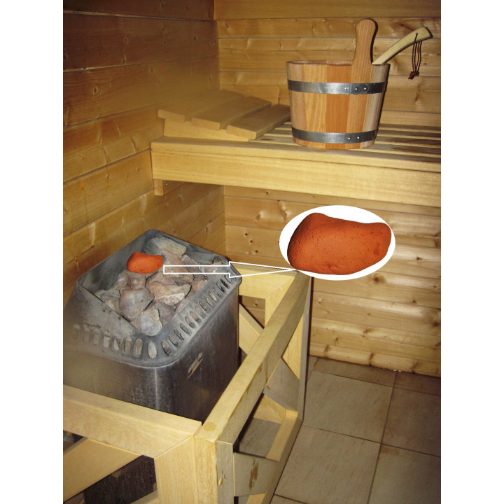 Distribuitor de uleiuri esențiale de saună - Piatră, cu lut negru