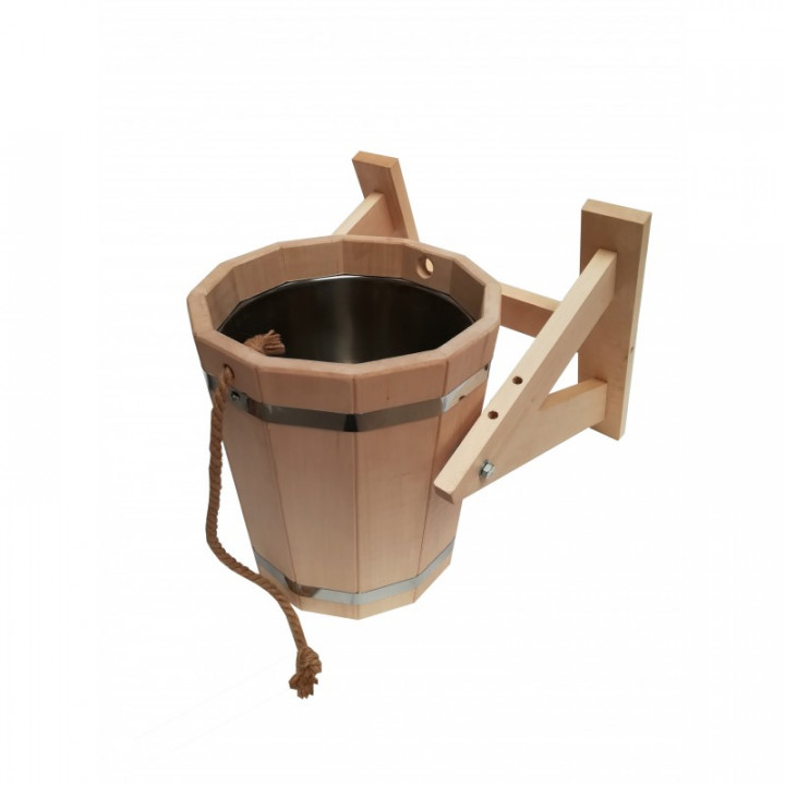 Galeata de dus cu insertie din otel inoxidabil, 20 l