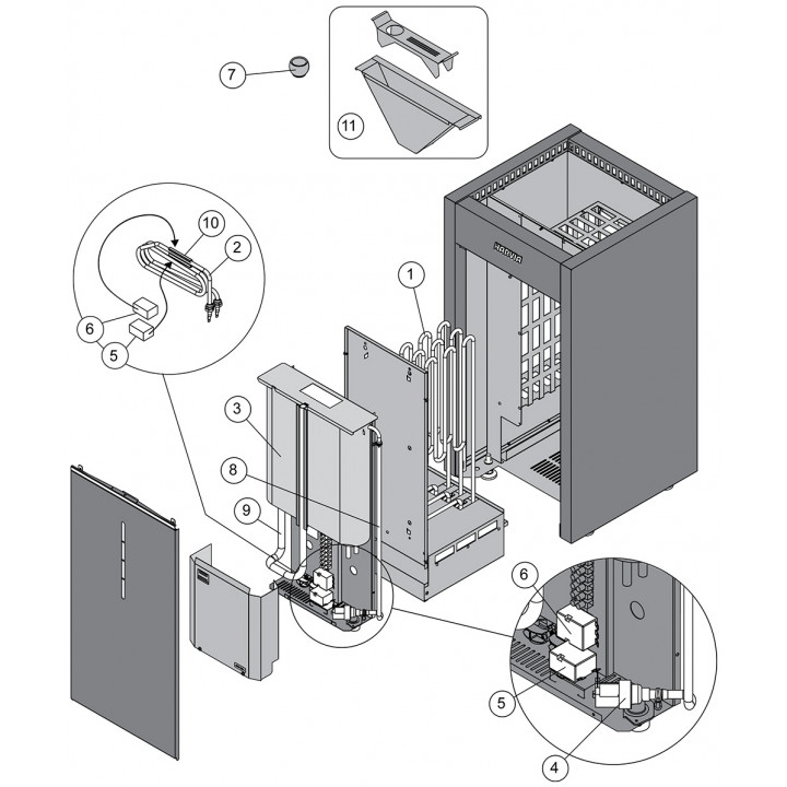 Piese de schimb - furtun de silicon HARVIA 7/10