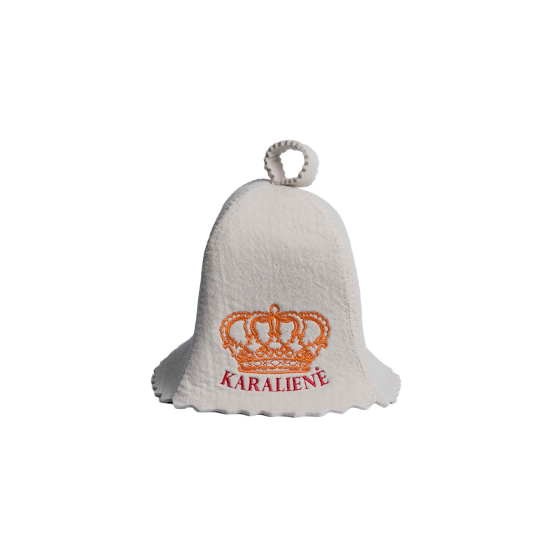 Pălărie de saună - KARALIENĖ, albă