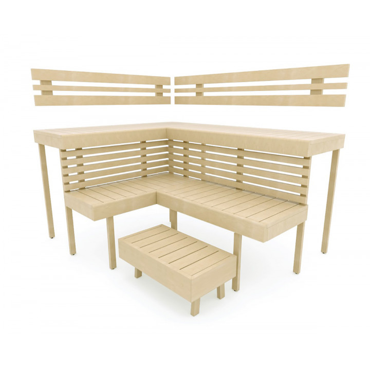 Bancă modulară pentru saună OPTIMAL, Aspen