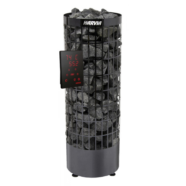 Încălzitor electric pentru saună - HARVIA Cilindro Black Steel PC70XE 6,8 kW, articol de prezentare