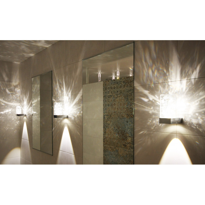 Lumina clara LED CARIITTI Toive cu cristale