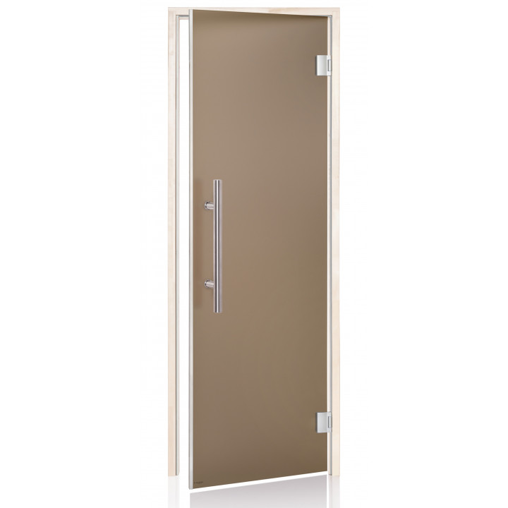 Uși de saună din sticlă AD LUX, Sticlă mată, 90 x 190, Aspen, Bronz Mat