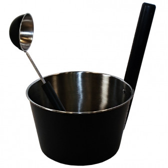 Set SAUNIA inox, negru 4 l