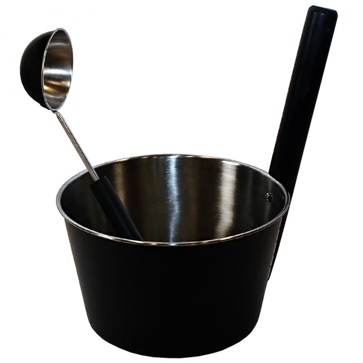 Set SAUNIA inox, negru 4 l