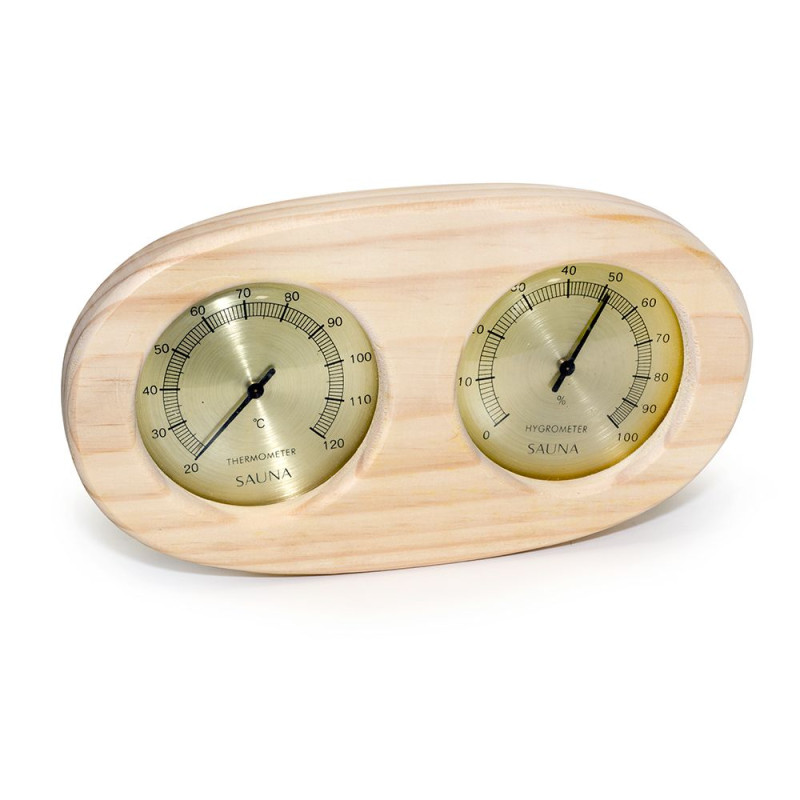 Termohigrometru SAUFLEX, orizontal, oval