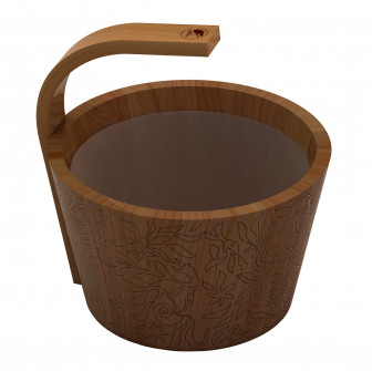 găleată cu apă de abur SAWO, cedru, 4 l