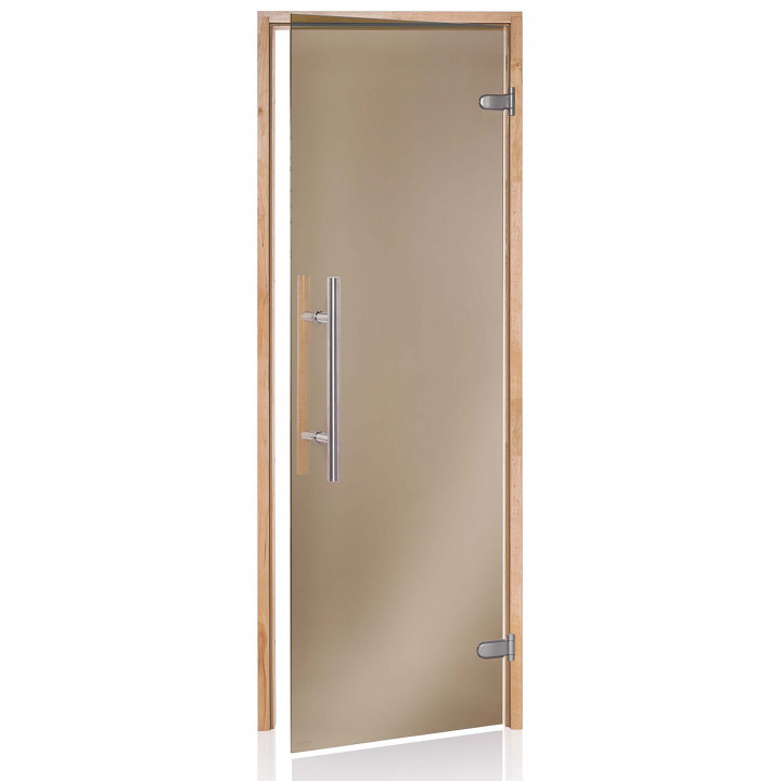 Uși de saună din sticlă AD PREMIUM LIGHT, 70 x 190, arin, bronz