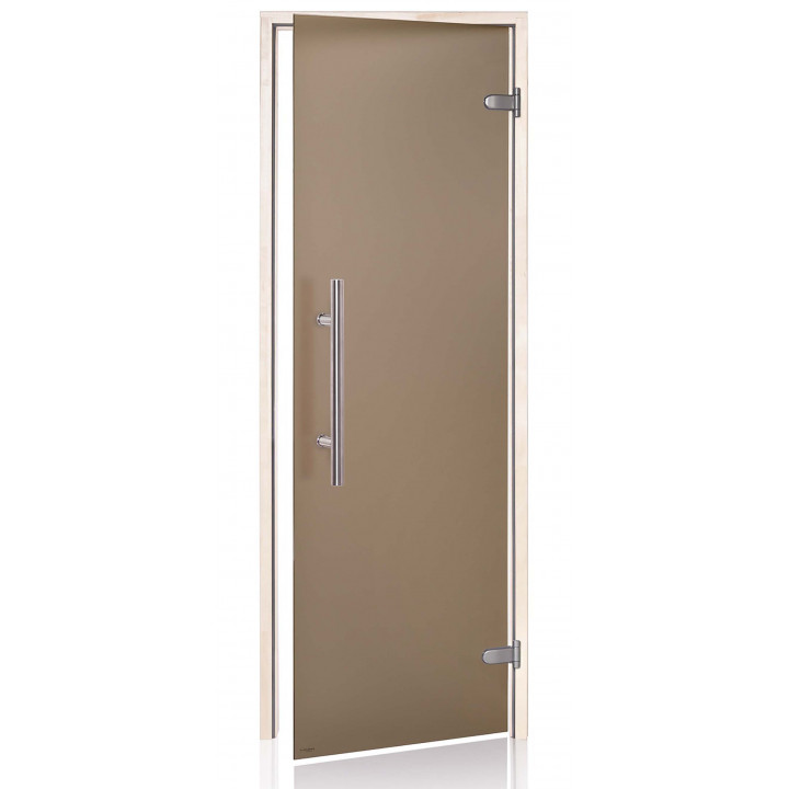 Uși de saună din sticlă AD PREMIUM LIGHT, Sticlă mată, 70 x 190, Aspen, Bronz Mat