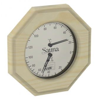 Termohigrometru SAWO 241-THP, octogonal, pin