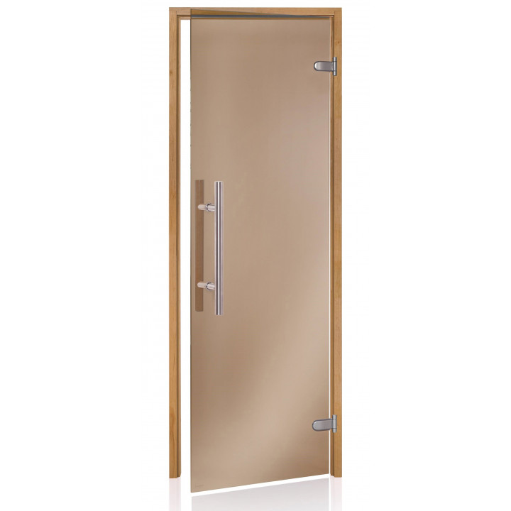 Uși de saună din sticlă AD PREMIUM LIGHT, Thermo aspen, 80 x 200