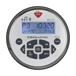 Centru de muzică fără boxe, rezistent la apă, alb 