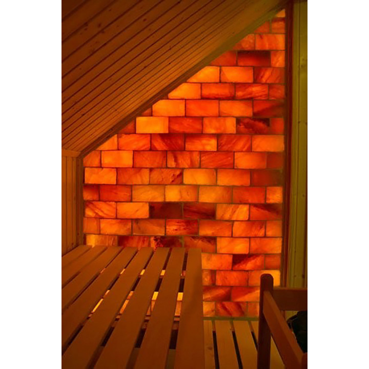 Cărămizi de sare de Himalaya lustruite cu crestătură 200x100x50mm