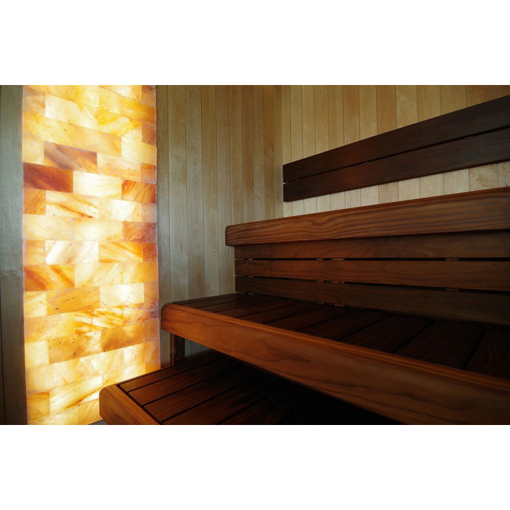 Cărămizi de sare de Himalaya lustruite cu crestătură 200x100x50mm