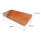 Cărămizi de sare de Himalaya lustruite cu crestătură 200x100x25mm