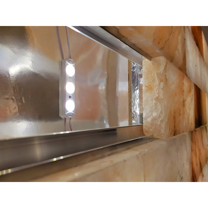 Cărămizi de sare de Himalaya lustruite cu crestătură 200x100x50mm