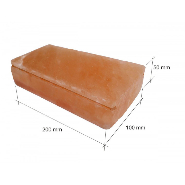 Cărămizi de sare de Himalaya lustruite cu crestătură 200x100x50mm