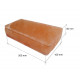 Cărămizi de sare de Himalaya lustruite cu crestătură 200x100x50mm
