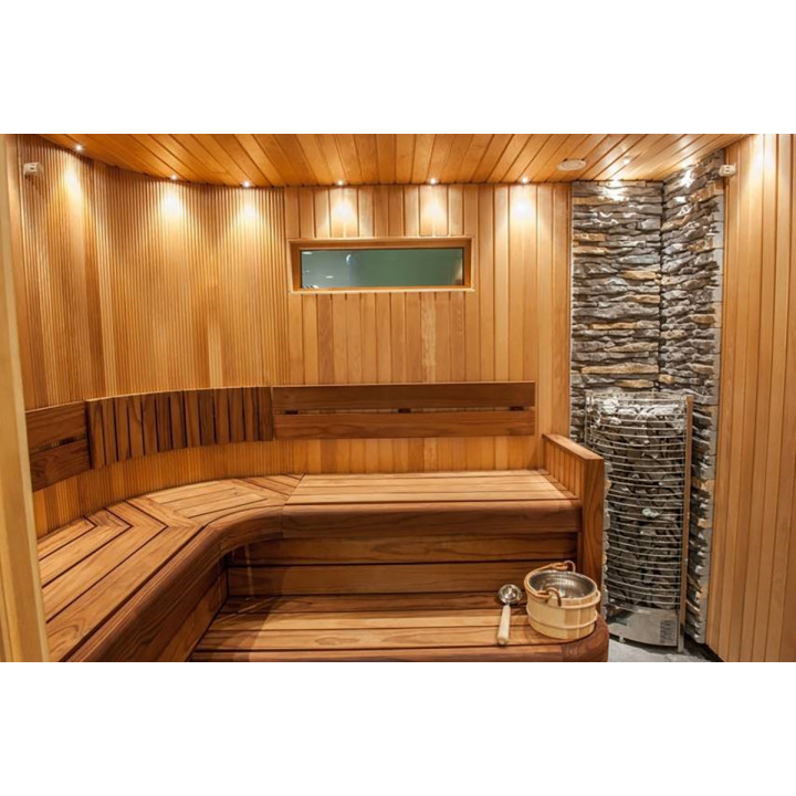 Bancă pentru saună, pin tratat termic, 135x654x1800-2400mm