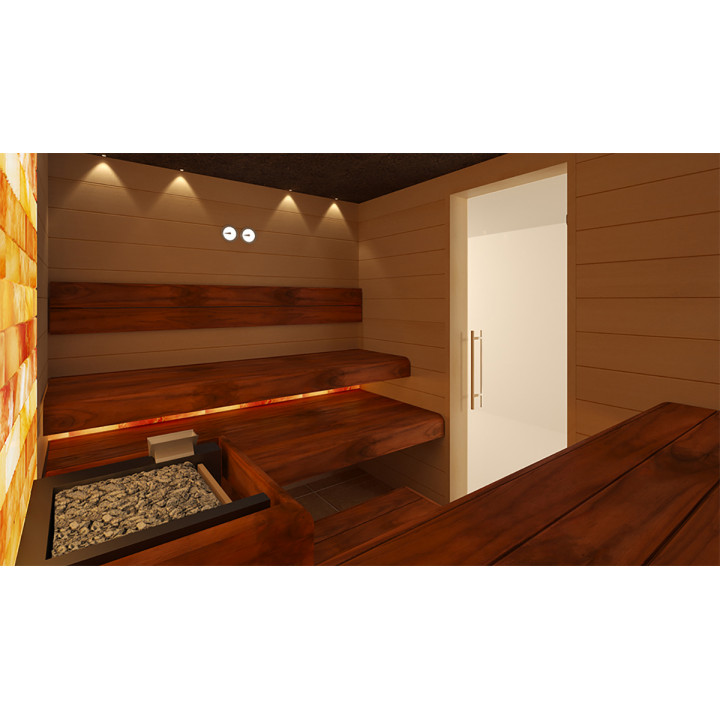 Bancă pentru saună, pin tratat termic, 135x654x1800-2400mm