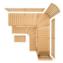 Bancă modulară pentru saună PREMIUM, Alder - 2