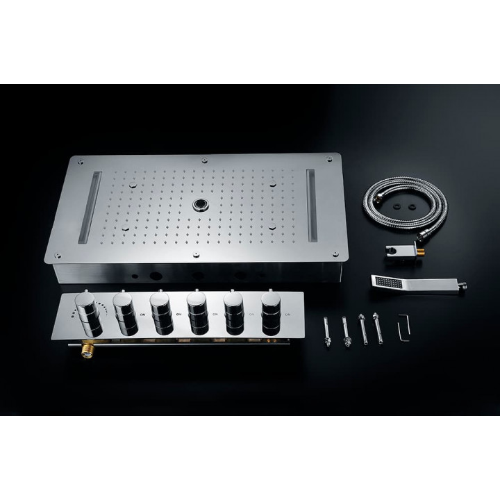 Duș cu efect de ploaie Steamtec Tolo, 380x700 mm