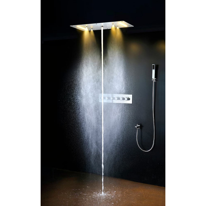 Duș cu efect de ploaie Steamtec Tolo, 380x700 mm