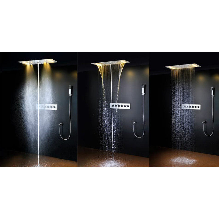 Duș cu efect de ploaie Steamtec Tolo, 380x700 mm