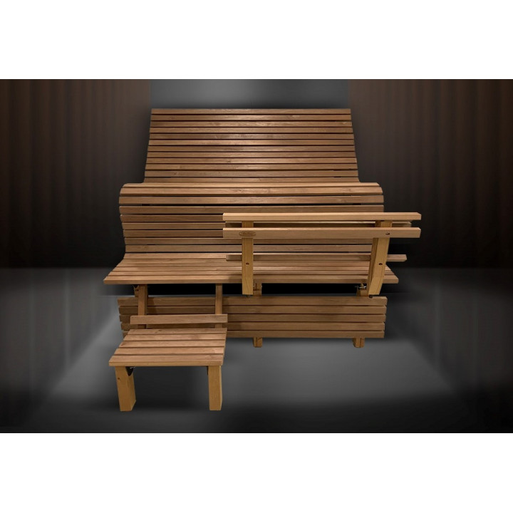 Bancă modulară pentru saună ERGONOMIC, Thermo aspen
