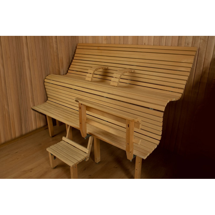 Bancă modulară pentru saună ERGONOMIC, Thermo aspen