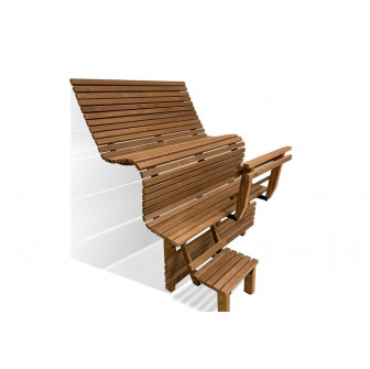 Bancă modulară pentru saună ERGONOMIC, Thermo aspen