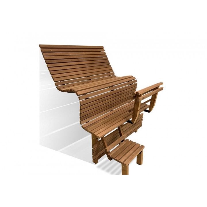 Bancă modulară pentru saună ERGONOMIC, Thermo aspen