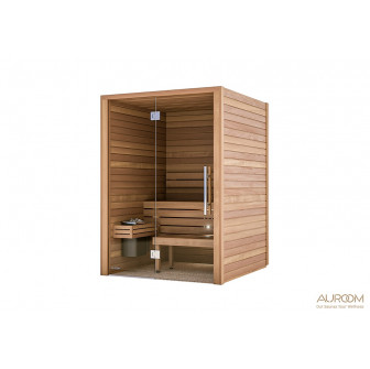 Cabină de saună Auroom 150x150x205cm, cu sticlă