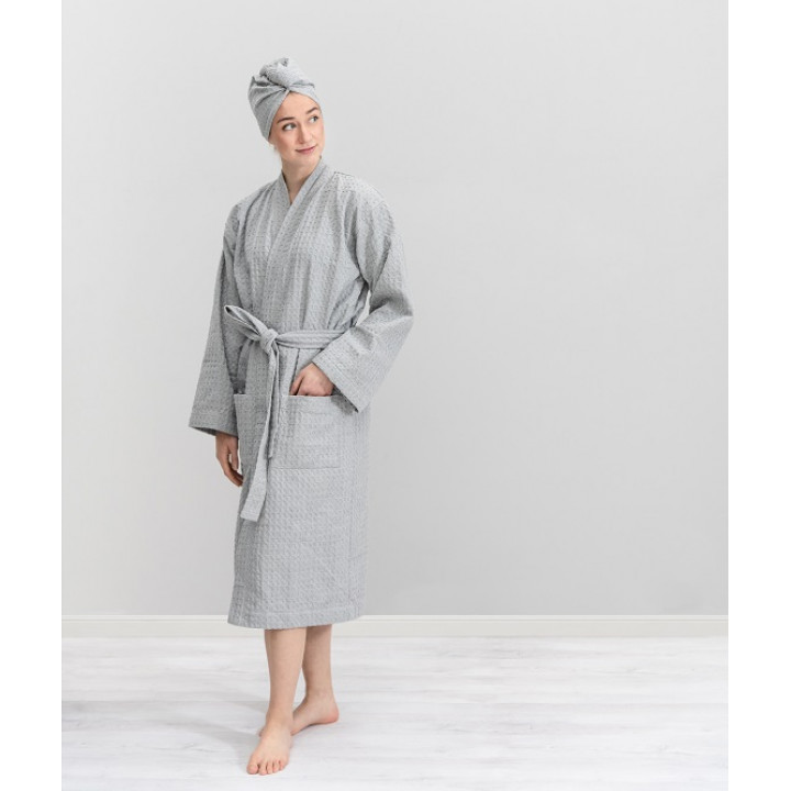 Halat de baie, L / XL, gri deschis