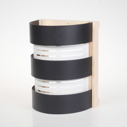 Abajur SAUFLEX, negru, alb 