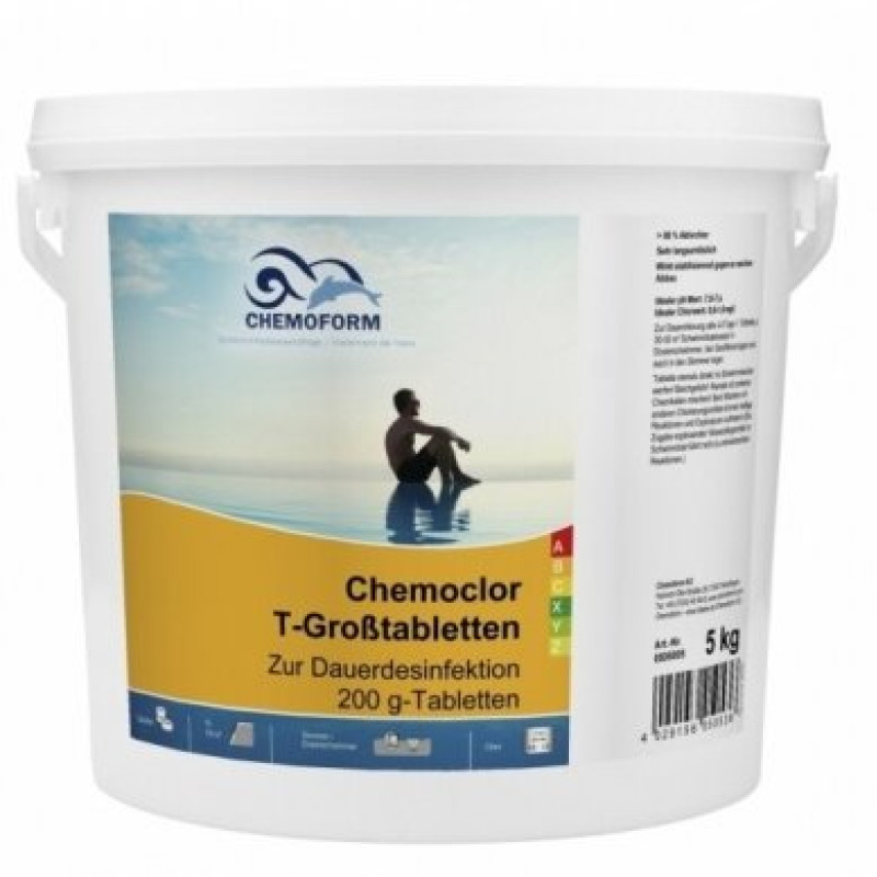 Clor cu dizolvare lentă CHEMOCLOR T-Tablete 200 g, 5 kg