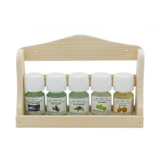 Set parfum ELIGA cu raft de perete din lemn