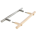 Set mânere uși din oțel inoxidabil și lemn - 0
