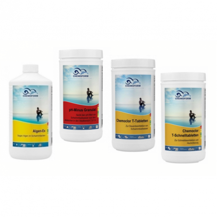 Kit chimic CHEMOFORM pentru piscine cu filtru de hârtie, mic